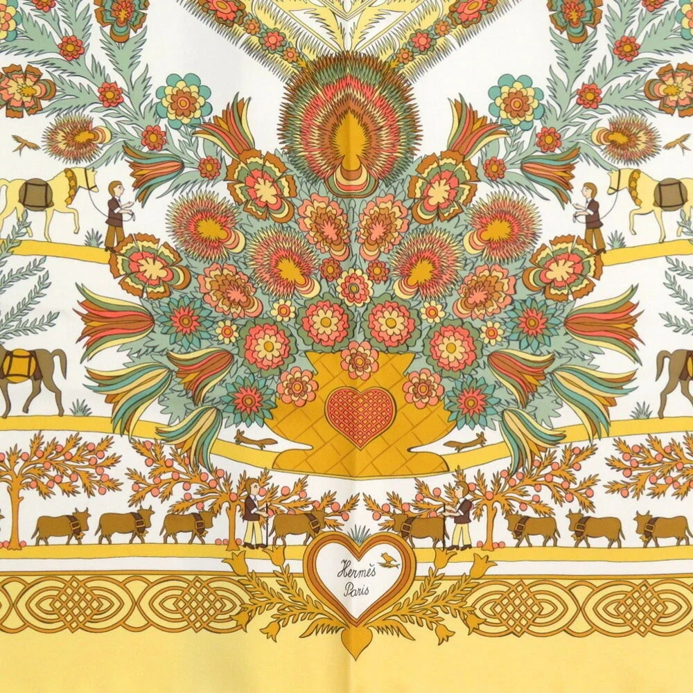 HERMES Black Silk Scarf - Picture 4 of 7